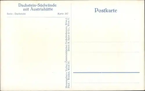 Ak Ramsau am Dachstein Steiermark, Dachstein-Südwände mit Austriahütte
