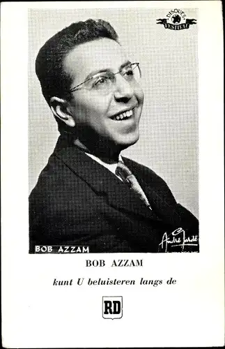 Ak Sänger Bob Azzam, Portrait