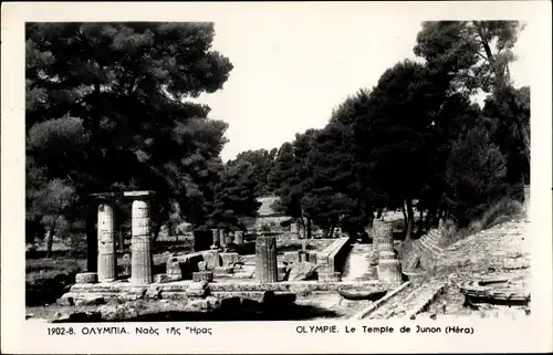 Ak Olympia Griechenland, Le Temple de Junon, Héra
