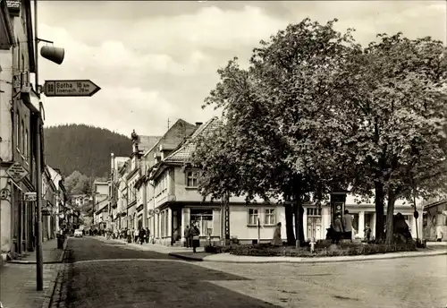 Ak Friedrichroda im Thüringer Wald, Hauptstraße, Straßenschild Gotha