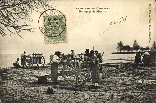 Ak Feldartillerie, Gerätereinigung