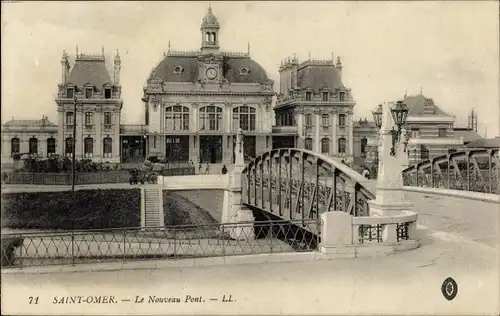 Ak Saint Omer Pas-de-Calais, Die neue Brücke