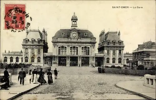 Ak Saint Omer Pas-de-Calais, La Gare