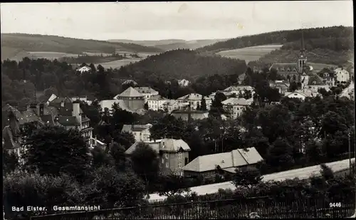 Ak Bad Elster im Vogtland, Gesamtansicht von Ortschaft