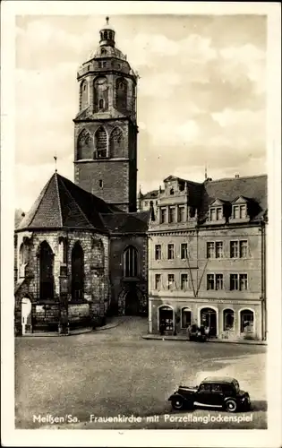Ak Meißen, Frauenkirche mit Porzellanglockenspiel