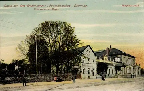 Ak Chemnitz in Sachsen, Gasthof Feldschlösschen