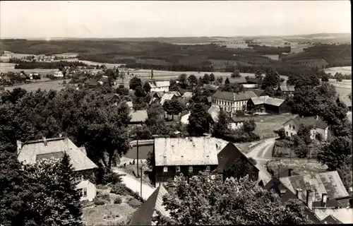 Ak Landwüst Markneukirchen im Vogtland Sachsen, Stadtpanorama von oben
