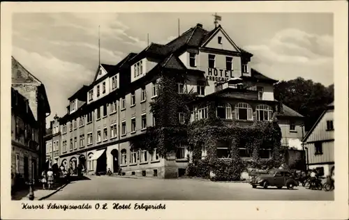 Ak Schirgiswalde in der Oberlausitz Sachsen, Hotel Erbgericht