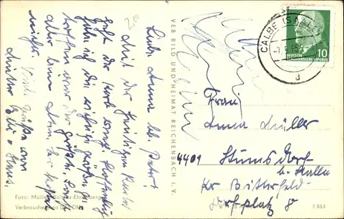 Ak Calbe an der Saale, Markt, Rathaus mit Hexenturm, Karl-Schröter-Straße, Bernburger Straße