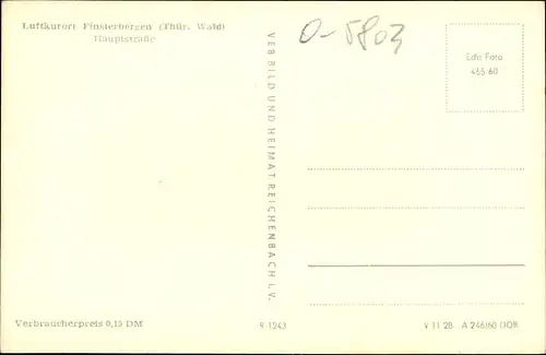 Ak Finsterbergen Friedrichroda im Thüringer Wald, Hauptstraße, Drogerie