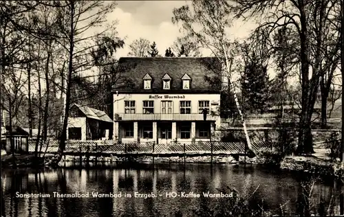 Ak Warmbad Wolkenstein in Sachsen, Sanatorium Thermalbad, HO-Kaffee Warmbad