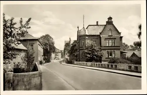 Ak Hildburghausen, Leninstraße mit Werrabrücke