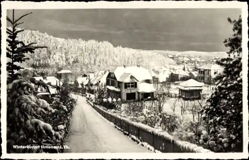 Ak Ilmenau in Thüringen, Winteransicht, Ausblick vom Prellerweg