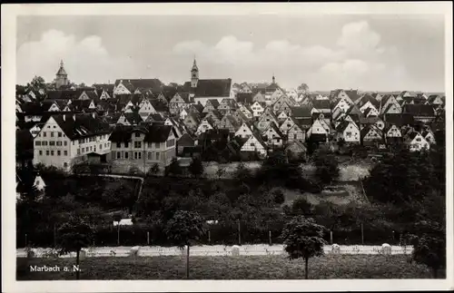 Ak Marbach am Neckar, Stadtpanorama