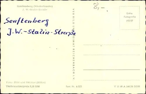 Ak Senftenberg in der Niederlausitz, J. W.-Stalin-Straße