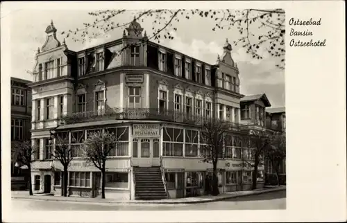 Ak Ostseebad Bansin Heringsdorf auf Usedom, Ostseehotel, Restaurant