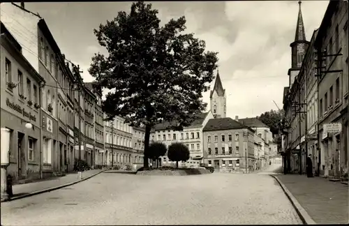 Ak Bad Lobenstein in Thüringen, Marktplatz, Schuhwaren Otto Fröb, Kirchturm