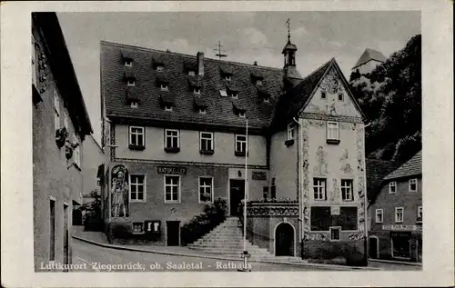 Ak Ziegenrück an der Saale Thüringen, Rathaus