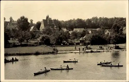 Ak Wünschendorf an der Elster, Gondelstation