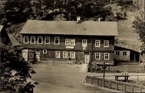 Ak Saargrund Eisfeld in Thüringen, Gasthaus zum Bleß