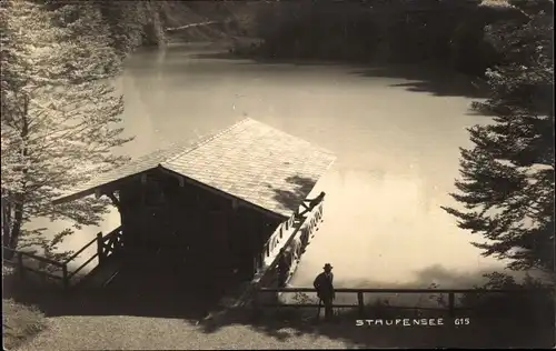 Ak Staufensee Vorarlberg Österreich, Bootshaus