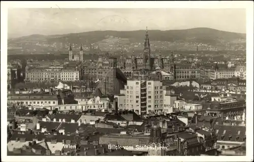 Ak Wien 1 Innere Stadt, Blick vom Stefansturm