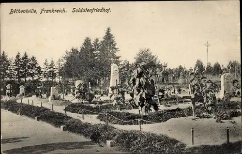 Ak Betheniville Marne, Soldatenfriedhof