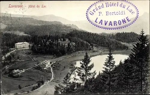 Ak Lavarone Trentino, Hôtel du Lac, Landschaftspanorama
