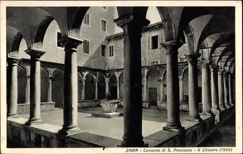Ak Zadar Zara Kroatien, Convento di S. Francesco, Il Chiostro