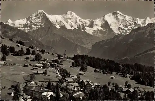 Ak Beatenberg Kanton Bern, Waldegg, Eiger, Mönch und Jungfrau