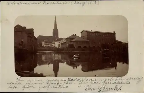 Foto Ak Buxtehude in Niedersachsen, Teilansicht, Kirche