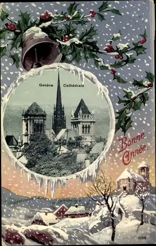 Glückwunsch Weihnachten Ak Genf Genf Schweiz, Kathedrale