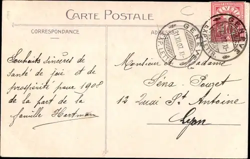 Glückwunsch Weihnachten Ak Genf Genf Schweiz, Kathedrale