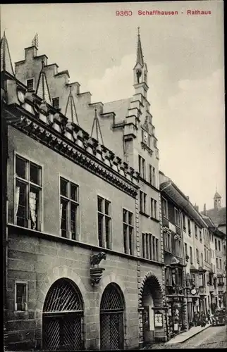 Ak Schaffhausen am Rhein Schweiz, Rathaus