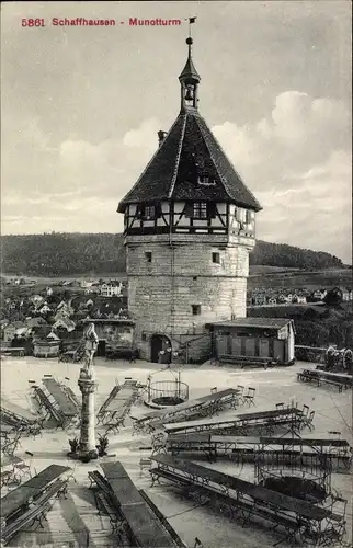 Ak Schaffhausen am Rhein Schweiz, Munotturm