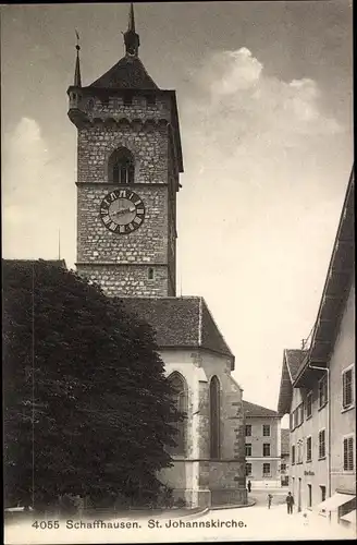 Ak Schaffhausen am Rhein Schweiz, St. Johannskirche