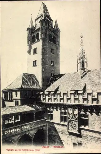 Ak Basel Bâle Stadt Schweiz, Rathaus