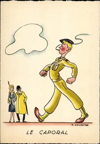 Künstler Ak Genestre, R., Les Tabacs, Le Corporal