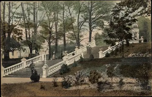 Ak Freiberg in Sachsen, Freitreppe, Schwedendenkmal