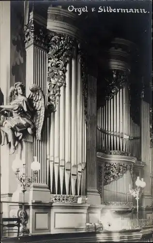 Ak Freiberg in Sachsen, Orgel, Silbermann