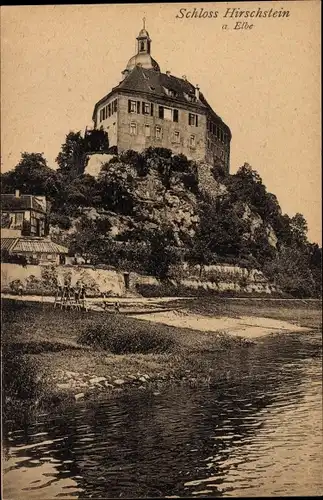 Ak Hirschstein in Sachsen, Schloss