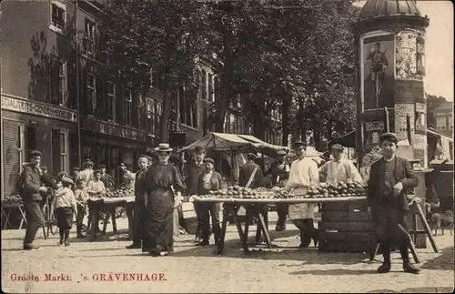 Ak 's Gravenhage Den Haag Südholland, Groote Markt