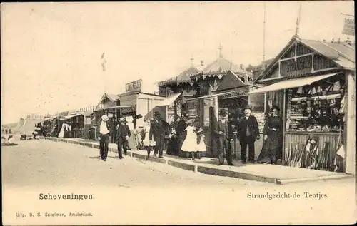 Ak Scheveningen Den Haag Südholland, Strandgezicht, De Tentjes