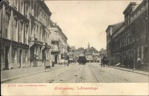 Ak 's Gravenhage Den Haag Südholland, Stationsweg