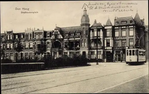 Ak Den Haag Südholland, Stadhoudersplein, Tram