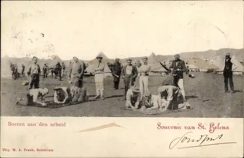 Ak St Helena Südafrika, Buren bei der Arbeit