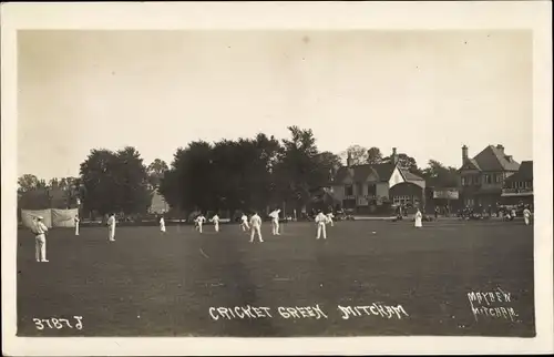 Foto Ak Mitcham London England, Cricket Green