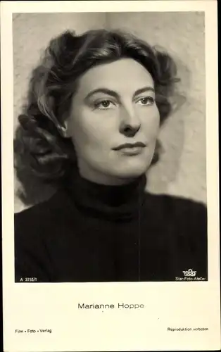 Ak Schauspielerin Marianne Hoppe, Tobis Film A 3755 1, Portrait