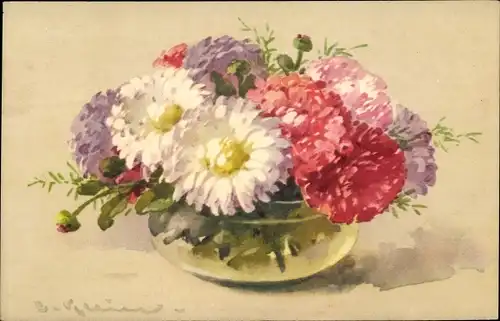Künstler Ak Klein, Catharina, Blumen in einer Schale