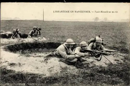 Ak Die Infanterie in Manövern, Maschinenpistolenschießen